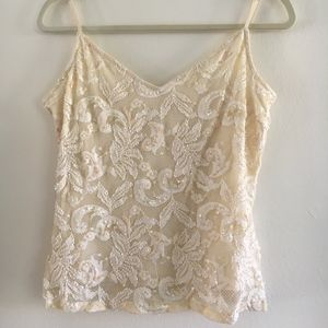 Cream beaded top